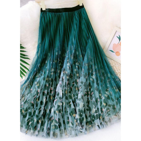 Organic Green Printed Skirt