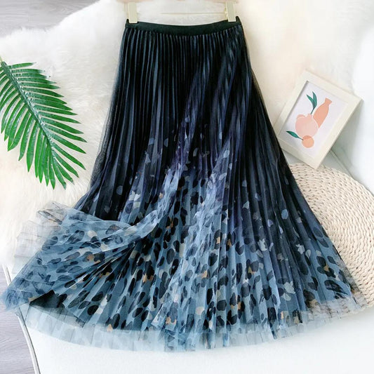 Aegean Blue Printed Skirt